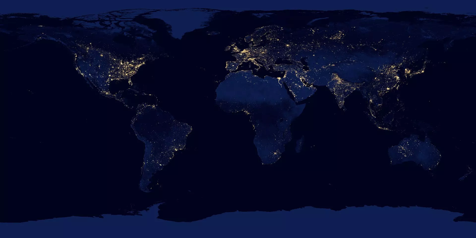 Bild zeigt die Welt bei Nacht